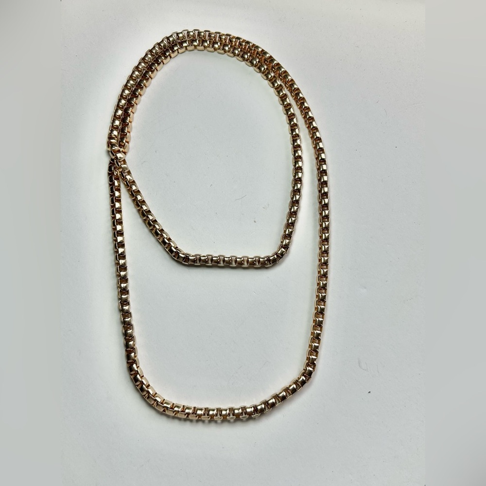 Vintage Gold Tone Long Chain Statement Necklace